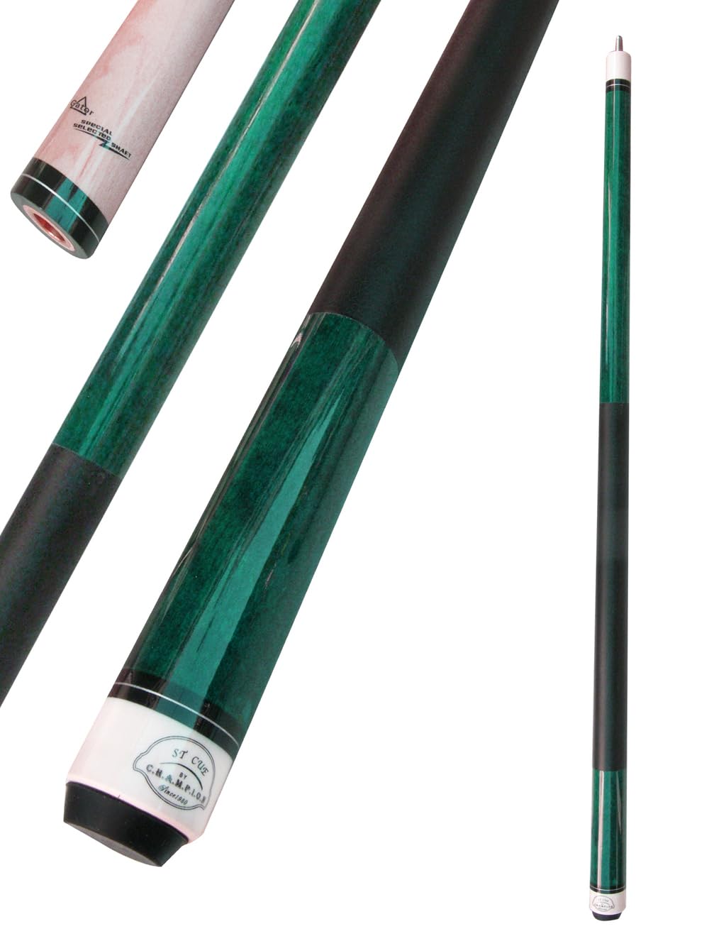 Champion Sport Co Billardqueue, 106,7 cm, 121,9 cm oder 132,1 cm, Junior-Größe, 132,1 cm lang, 510 g, Grün