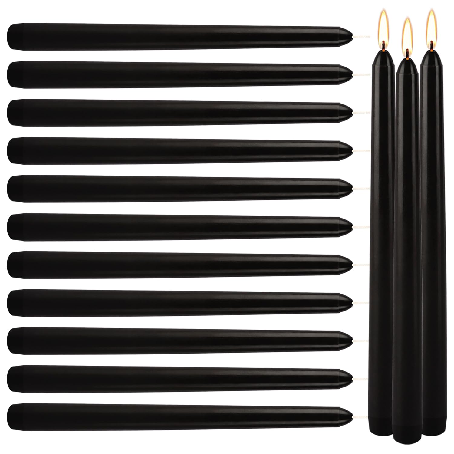 YIHANG - Set di 14 Candele antigoccia, 25,4 cm di Altezza, 1,9 cm di Spessore, 7,5 Ore di combustione Pulita