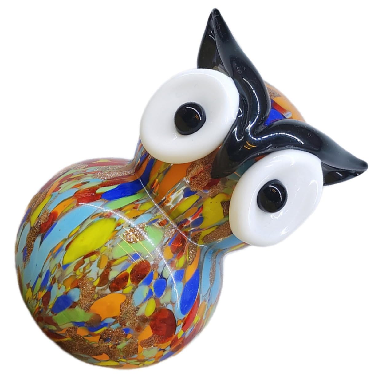 Figurine de hibou en verre creux cadeau ideal pour bureau chic