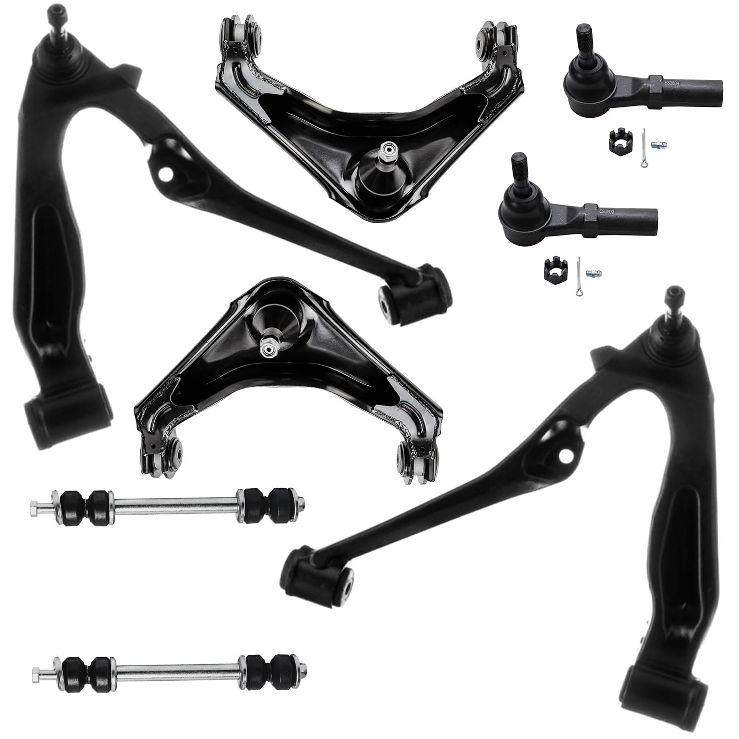 Detroit Axle - 8pc Front End Kit for 01-10 Chevy Silverado 2500HD 3500HD