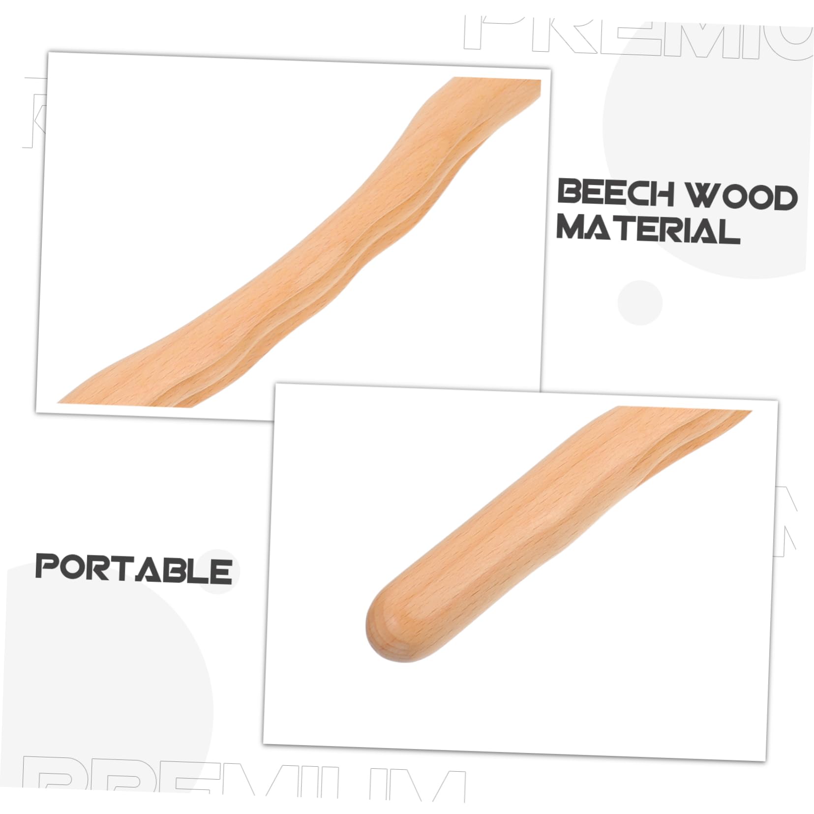 TOVINANNA Pcs Wooden Manual Massage Sticks Body Massage Tools Guasha Stick Solid Wood Foot Portable for Travel