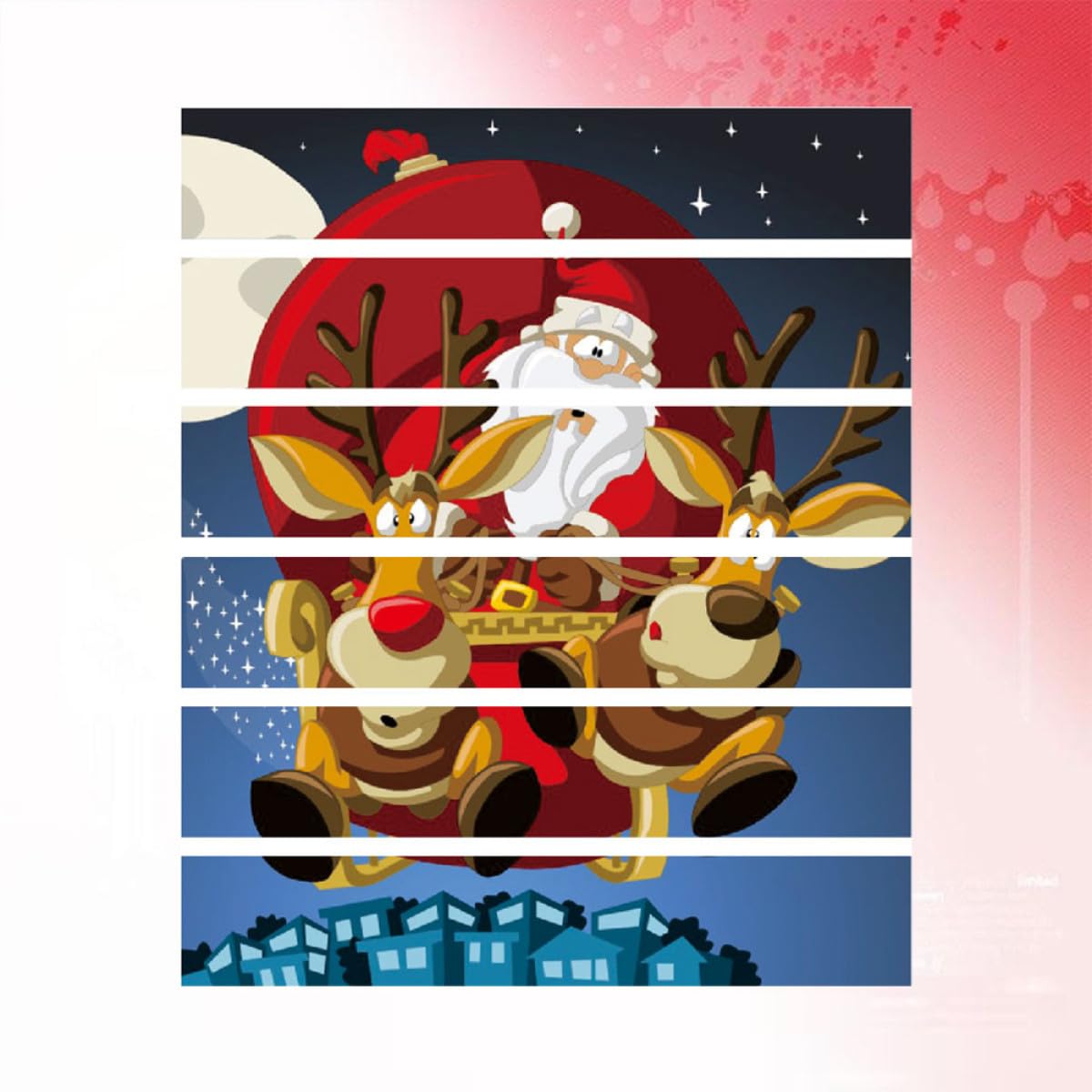 Angoily 3 Pièces Autocollants De Voiture De Cerf De Noël Autocollants D'escalier Auto-adhésifs Escalier Stickers Décalque Noël