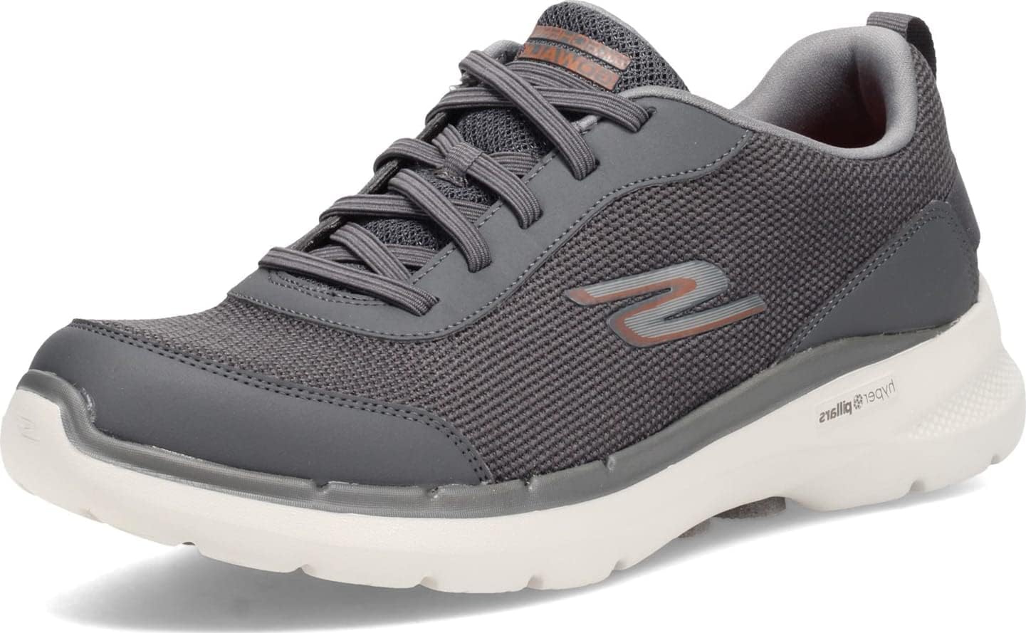 Skechers Men's Gowalk 6-Athletic Workout Walking Shoes with Air Cooled Foam Sneakers, Charcoal 2, 9.5 X-Wide