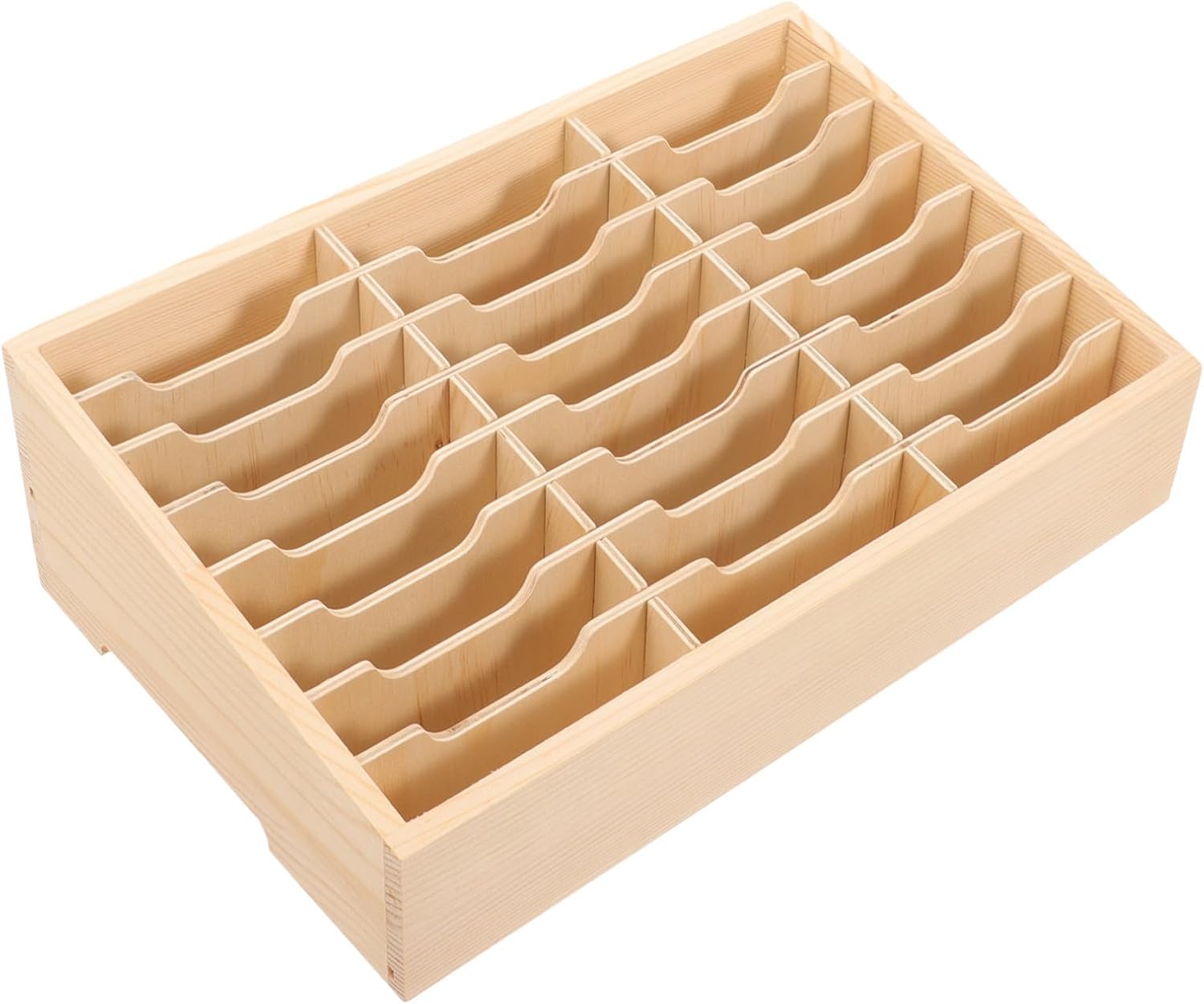 Wooden Desktop Phone Management Box for Classroom and Office Storage