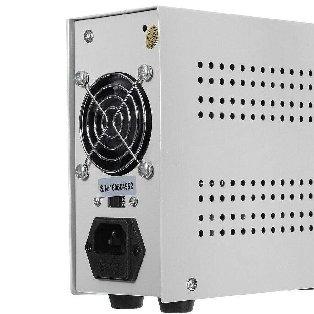 Fuente de alimentación de CC Variable 10A 0-30V Fuente de alimentación de sobremesa regulada por conmutación Ajustable Mini Pantalla LED de Alta precisión Laboratorio electrónico