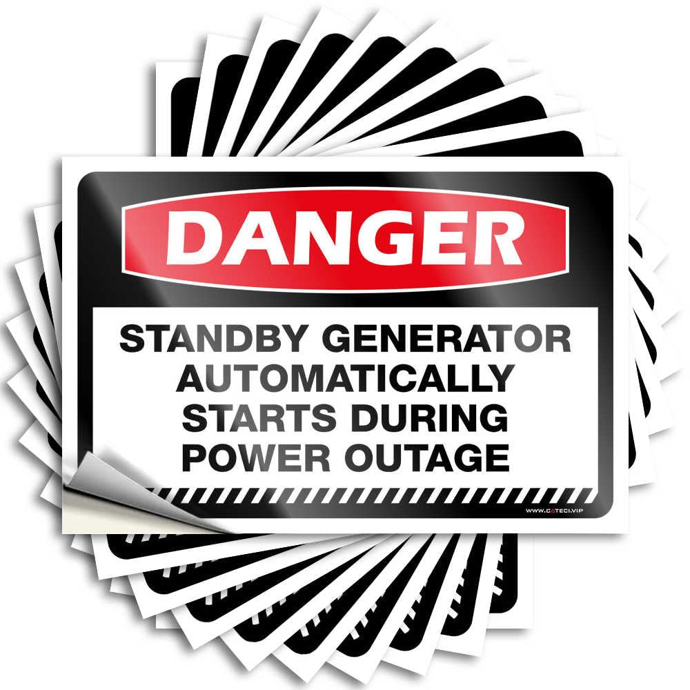 Housewarming Decal - Funky Farmers Water Danger Standby Generator Automatically Starts During(12X18CM)