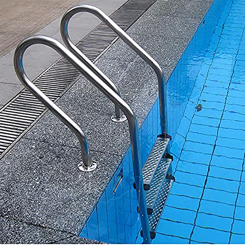 Escalera para piscina de acero inoxidable con 3 peldaños miniatura 2