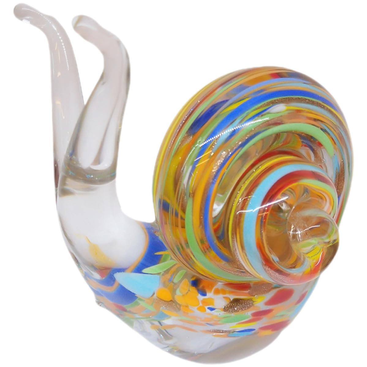 Escargot en verre coloré sculpture chic déco table basse salon design original contemporain