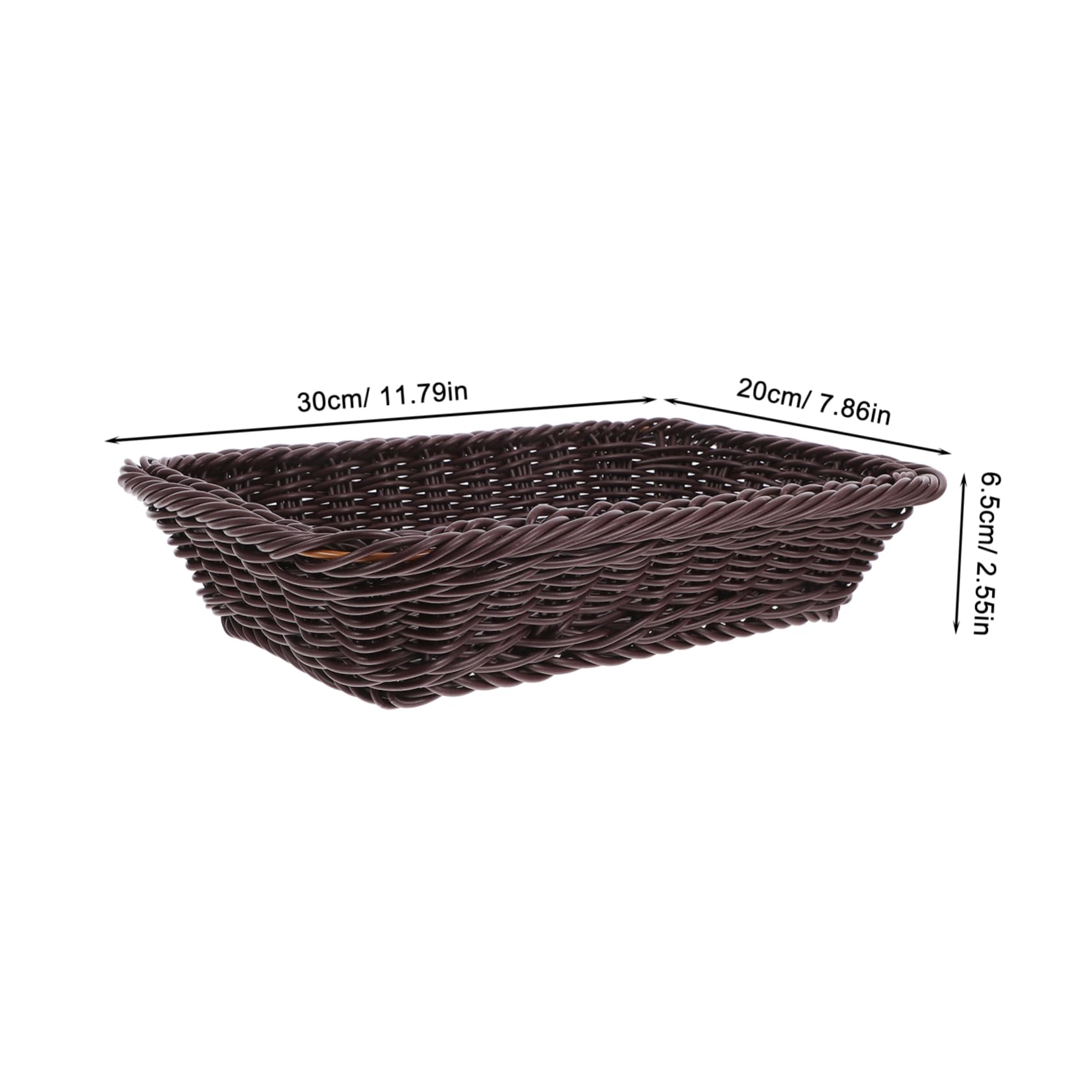 Alipis 5 Stück Geflochtener Brotkorb Körbe Obstkorb für Theke hängender Aufbewahrungskorb Weidenkorb geflochtener Servierkorb Brotkorb-Aufbewahrungsbehälter PVC Schwarz Wiederverwendbar