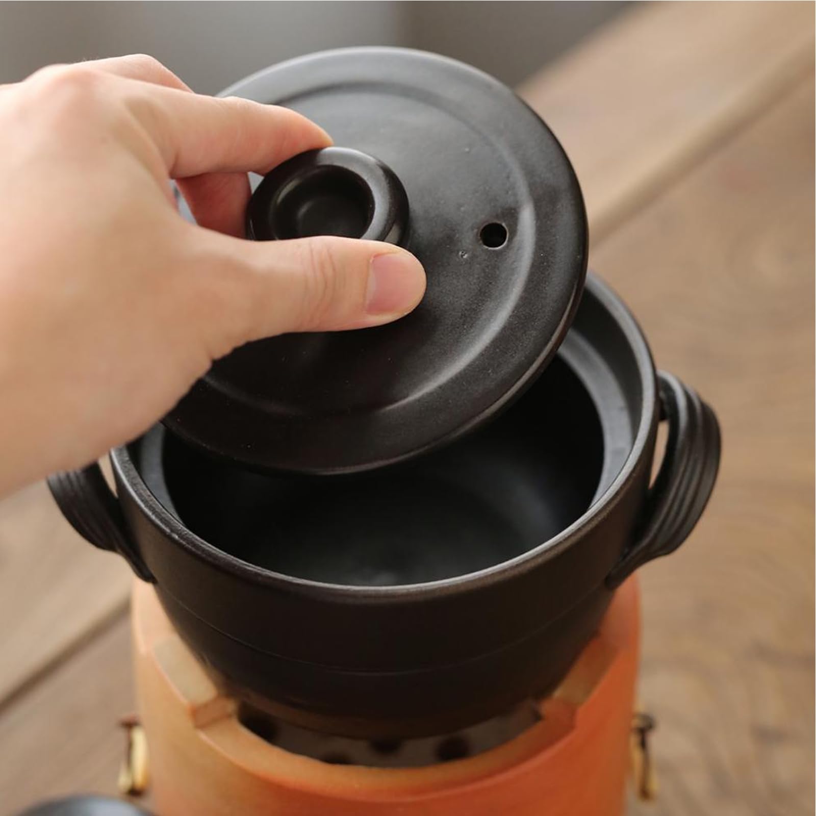 Amazon | 黒釉メタル釜 炊飯器二重蓋 3合 直火兼用 ご飯が美味しい