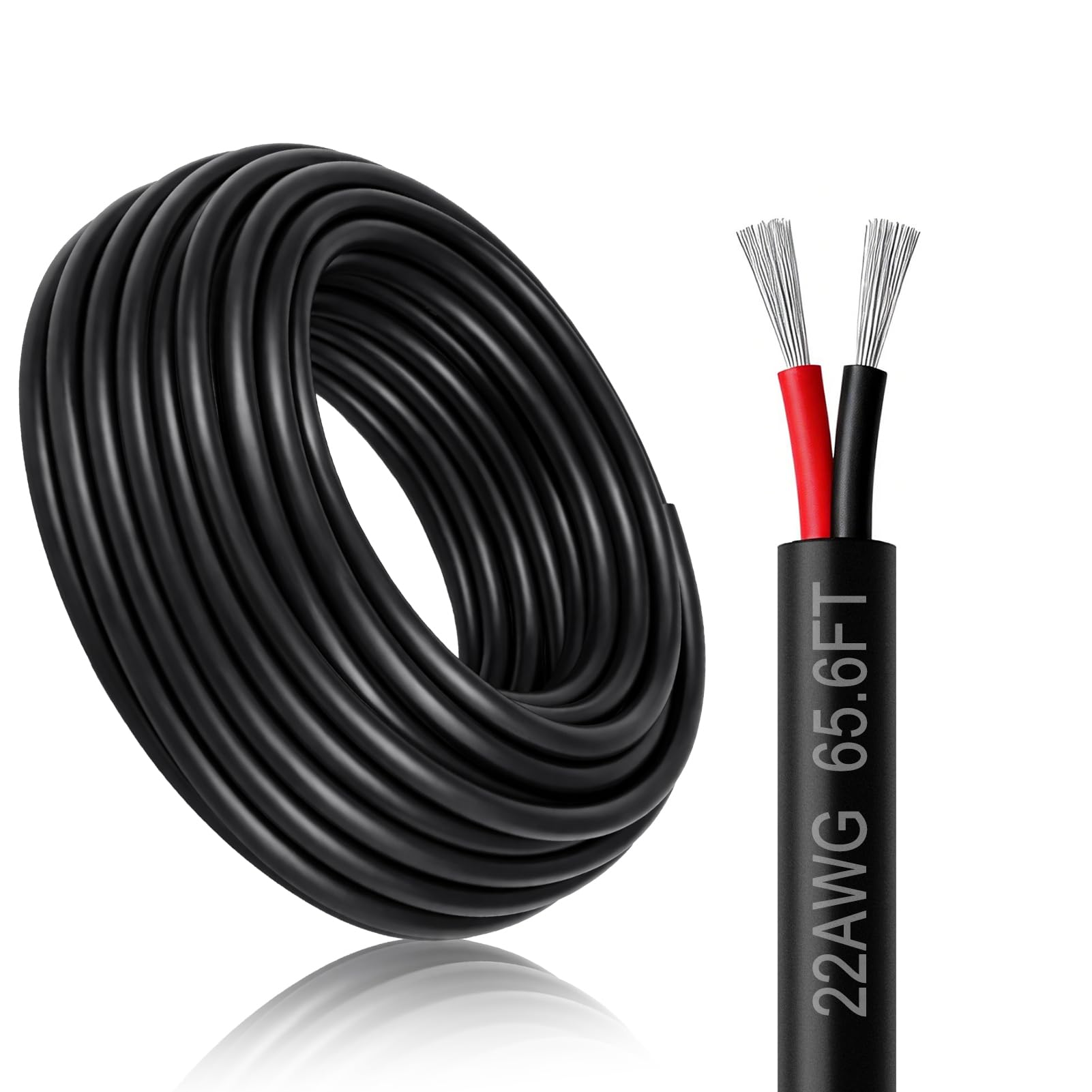 18 Gauge 4 Conductor Electrical Wire, 16.4FT Black Stranded Low Voltage 18/4 Cable PVC Case, 18 AWG Tinned Copper 4 Wire Cable Extension Power Cable for Strips LED Lamp Lighting Automotive — view 44