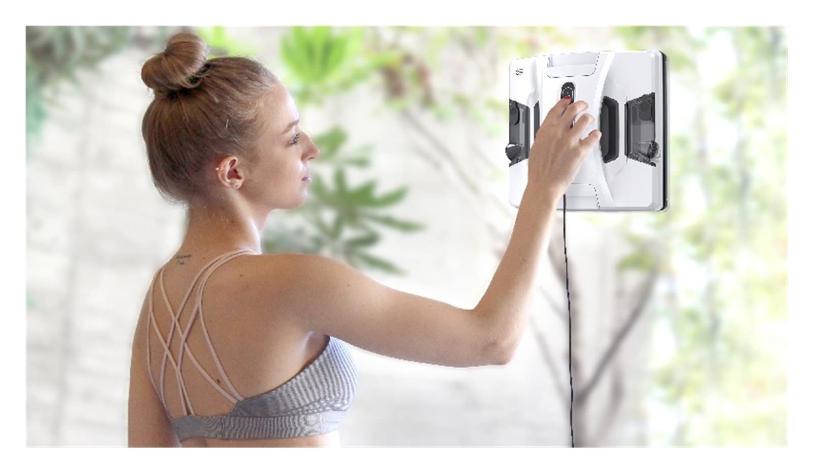 Limpiador de Ventanas Robot Limpiador de Ventanas Robot eléctrico de Limpieza de Ventanas Lavadora de Limpieza de Ventanas Limpiaparabrisas for Ventanas, Azulejos, baños