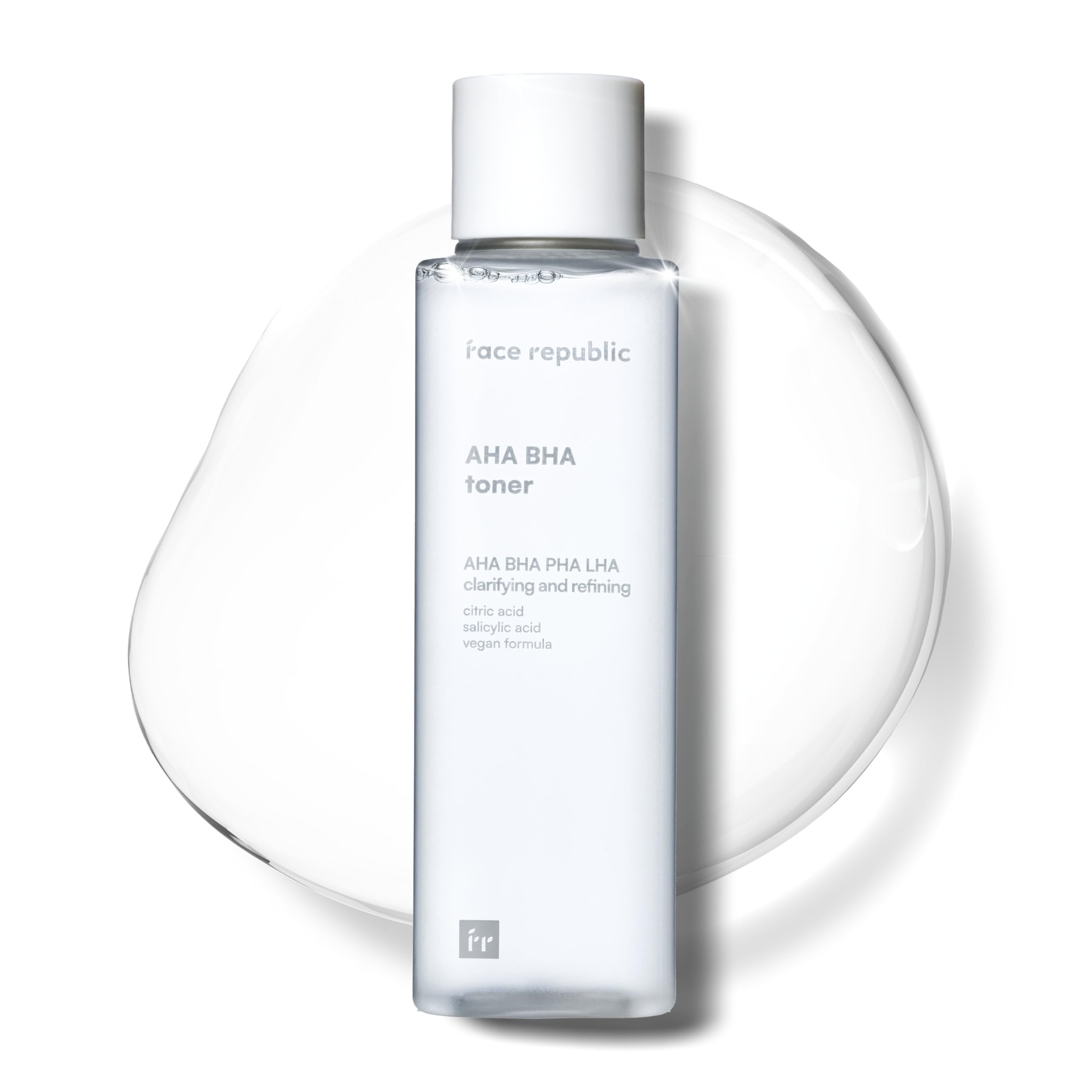 Face Republic AHA/BHA Toner 160ml 5.41 fl oz | Clarifying, Refining, Hydrating | Pore Care, Gentle Exfoliation | AHA BHA PHA LHA | for Oily, Sensitive Skin | Alcohol-Free | Vegan Korean Skincare