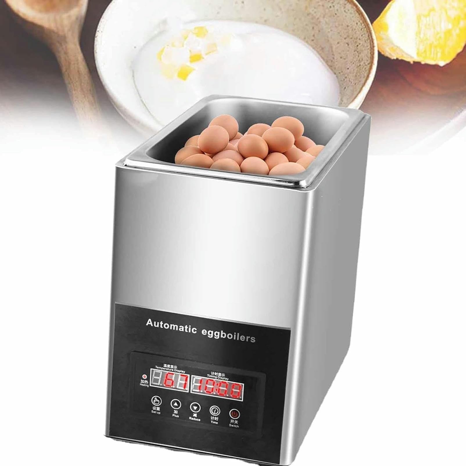 Cocedor de Huevos eléctrico para Huevos Duros, escalfador, cocedor rápido de Huevos, cocedor rápido de Huevos eléctrico, cocedor eléctrico fácil de Usar, Apto para dormitorios y hogares, (B)