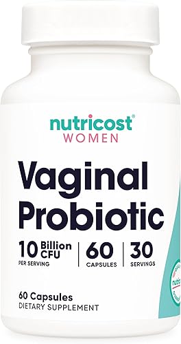 Nutricost Probiótico vaginal para mujeres (10 mil millones de UFC) 60 cápsulas - Sin OMG, sin gluten, 30 porciones