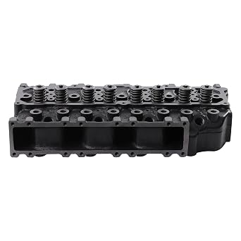 S4s Cylinder Head Assembly Complete Cylinder Head Assy & Full Gasket Set Integrated Design Black and Grey Cast Iron Complete Cylinder Head Kit Fits Mitsubishi Engine
