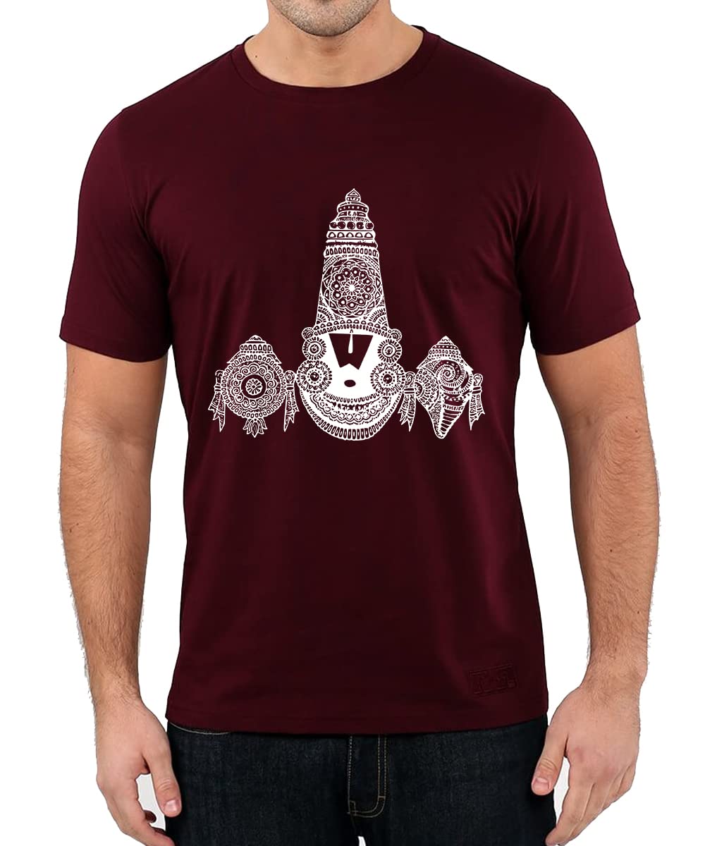 caseria Men's Cotton Printed T-Shirt -Shree Balaji | 100% Cotton | Half Sleeves | Regular Fit | Printed | Round Neck | Graphic T Shirt-picture-42