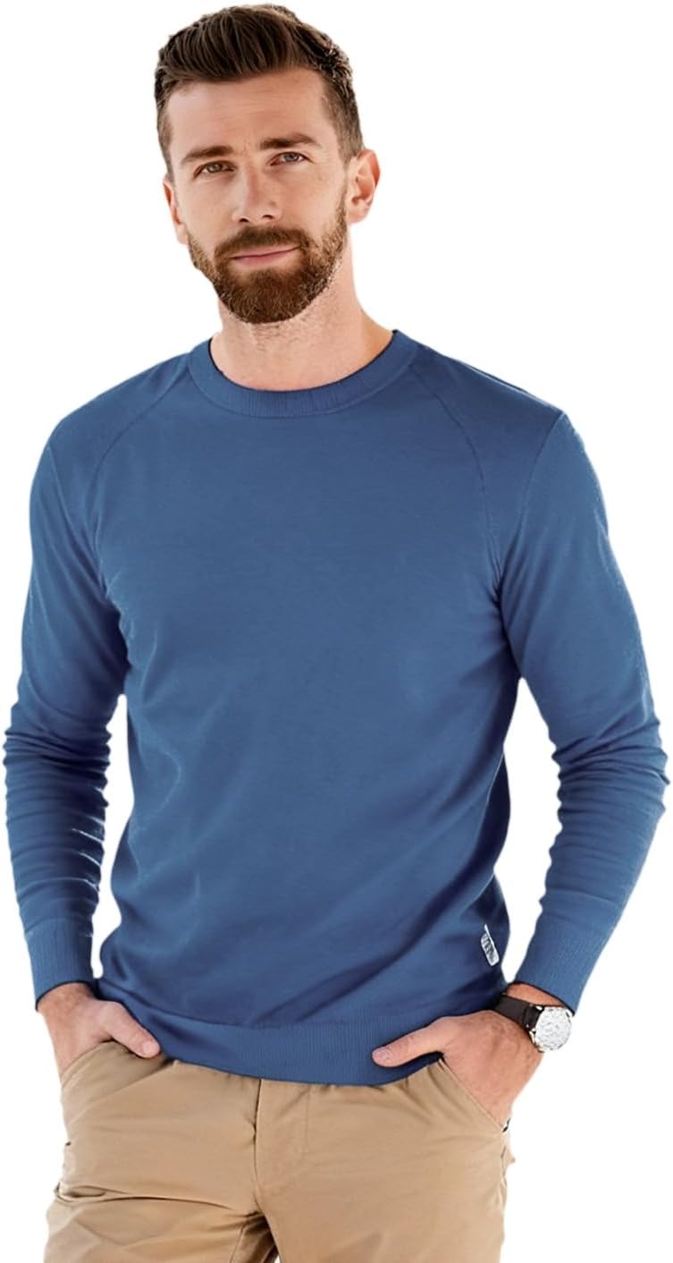 Men’s 100% Merino Wool Base Layer Top – 15.5 Micron Ultrafine, 180g Lightweight Long Sleeve Shirt
