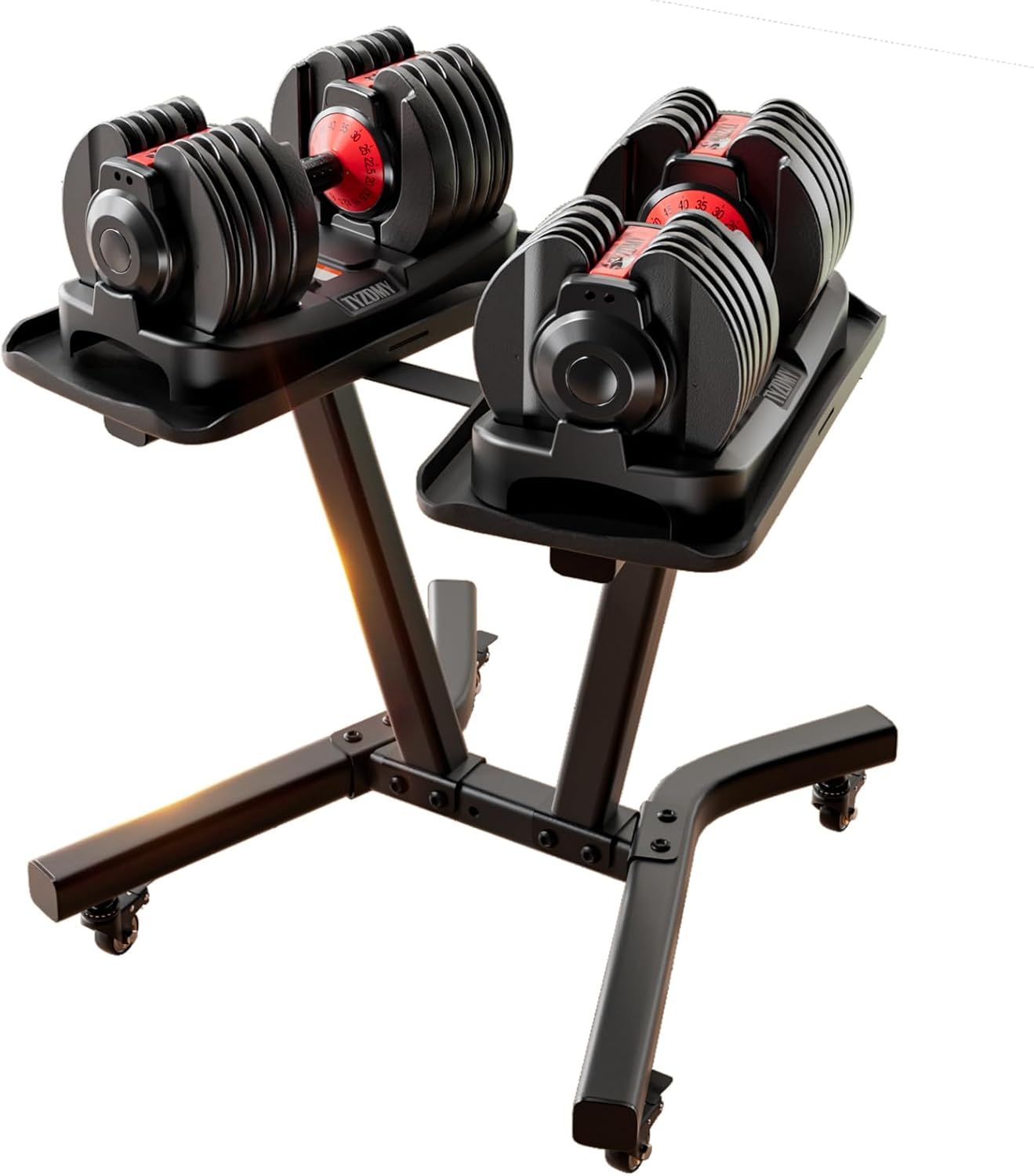 Adjustable Dumbbell Rack Stand Only,Strength Training Weight Rack Stand,Dumbbell Storage Rack,Weight Rack for Home Gym Dumbbells,Dumbell Holder With Wheels