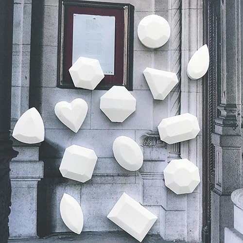 Miniatura 9 de Hemoton 3 moldes de silicona para decoración de pasteles, resina de arcilla polimérica, piedras preciosas epoxi, moldes de silicona para hornear