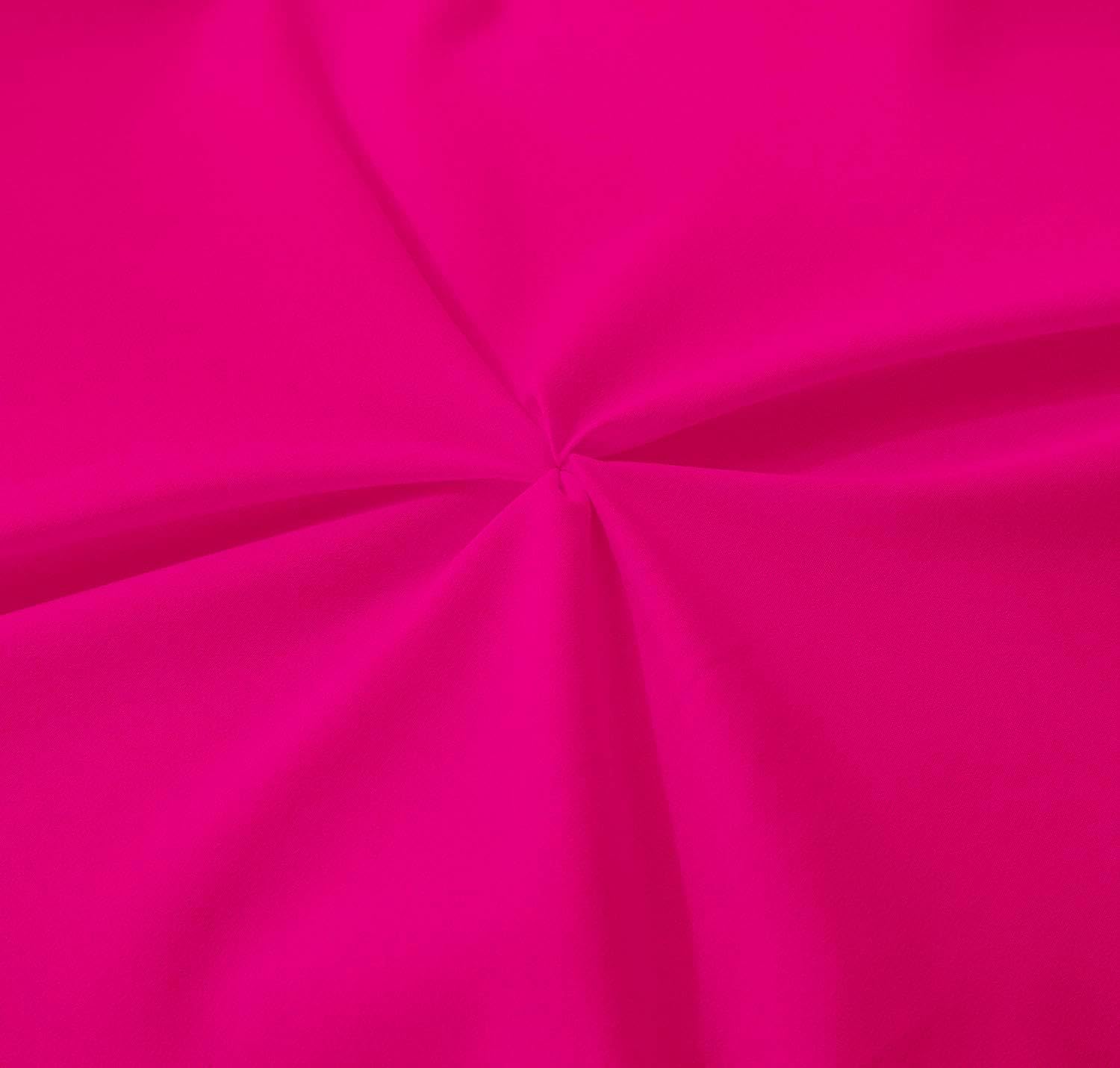 Hot Pink All-Season Luxury - Pintuck Style 100% Organic Cotton Twin/Twin XL Size 68" x 92" 3-Piece Pinch Pleat Comforter with 2 Pillow Cases, 500 GSM - Machine Washable
