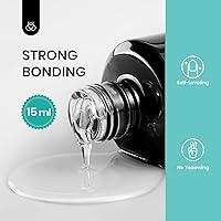 Vista 6 de Beetles Gel Polish 9 in 1 Nail Glue with New Formula, 0.5 Fl Oz Super Strong Brush in Nail Gel Glue for False Nails Tips, Rhinestone, Base Gel