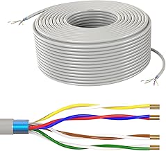 Lumonic JYSTY Telephone Cable Grey | 4x2x0.6 mm CCA | 50 m | Colour Code & Shielded | Marking by the meter | Telecommunication Cable, Telephone Connection Cable