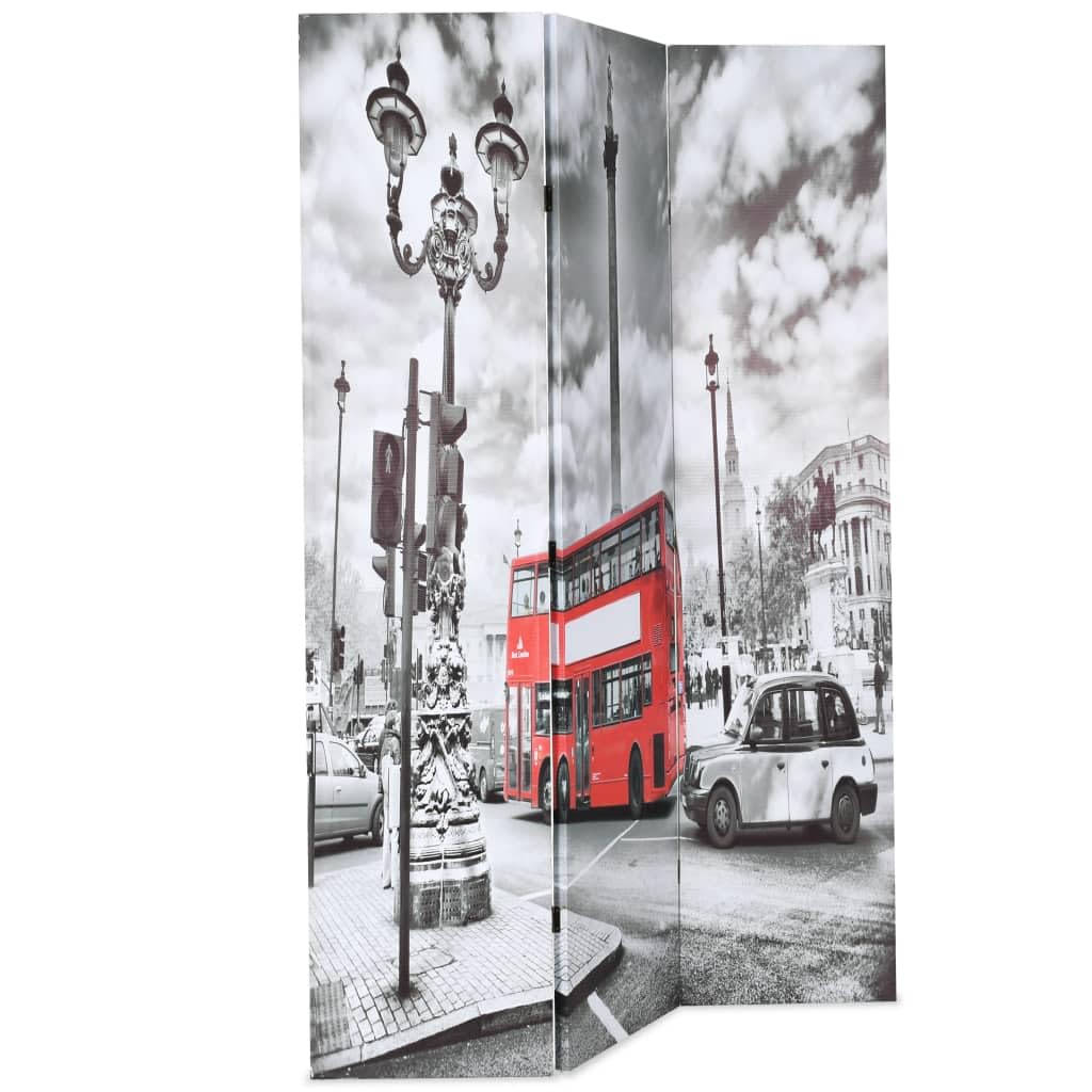 Paravent 3 pièces - 120 x 170 cm - Pliable - Bus londonien