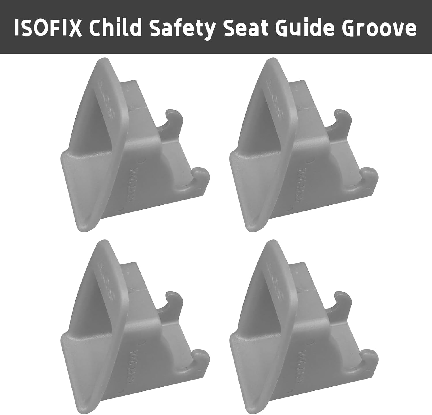 ISOFIX Interface Belt Latch Guide,4 Pcs Car Seat ISOFIX Interface Buckle Fixed Guide Groove Seat Belt Bracket Connector,Gray Latch Guide - Gray 4Pcs image 2 of 9 B0DFC3C4KD
