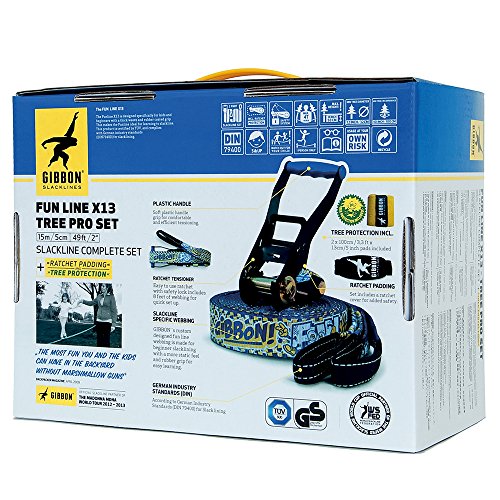 Gibbon Slackline Fun X13 Tree Pro bleu : sangle d'équilibre stable - 5