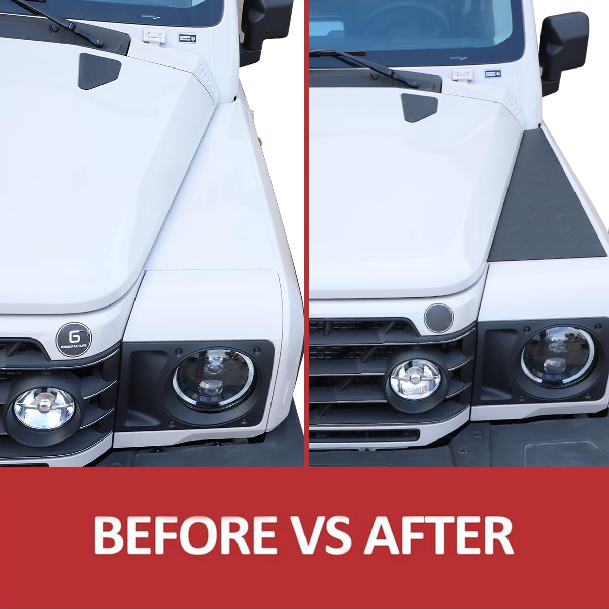 Pannelli Protettivi Cofano Auto Per Ineos Grenadier 2020-2024 - Alluminio Nero - Adesivo 3M - Foto 9