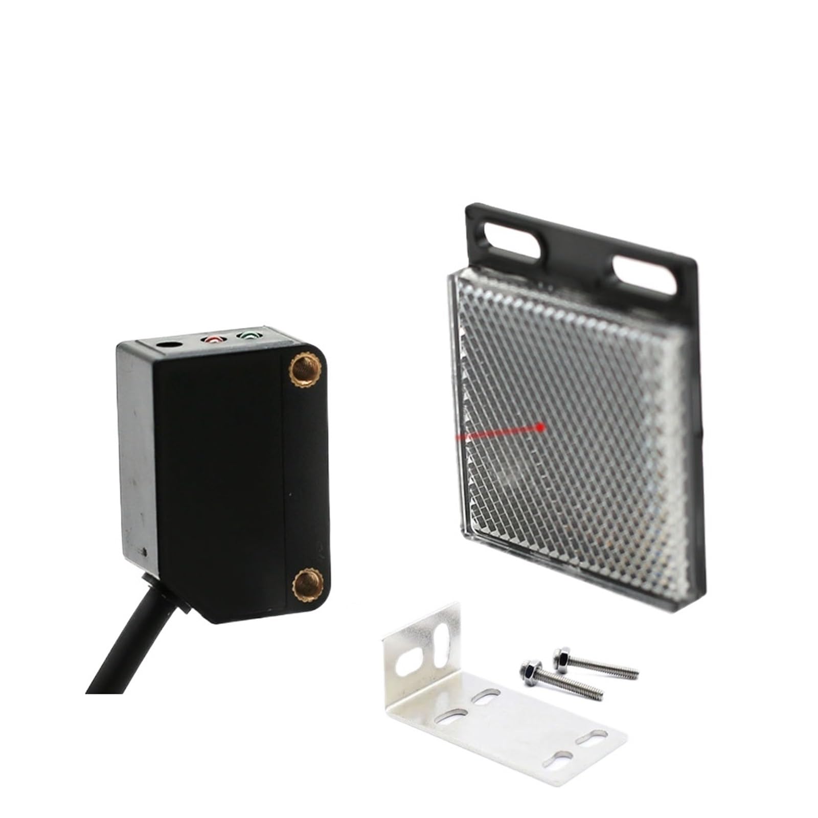 PXQCHAVLN Square Laser Sensor 35cm 8m Adjustable NPN PNP Diffuse Reflection/specular Reflection Optical Infrared photoelectric Proximity Switch E3Z(E3z-las-r8,PNP NO)