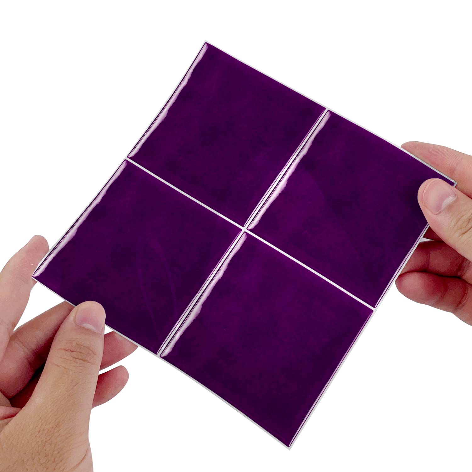 Alwayspon Lot De 10 Autocollants De Transfert Pour Carrelage Mural En Vinyle Texturé Pour Salle De Bain, Cuisine, Crédence, Carreaux Muraux En Vinyle, Vert Sauge, 20,3 Cm