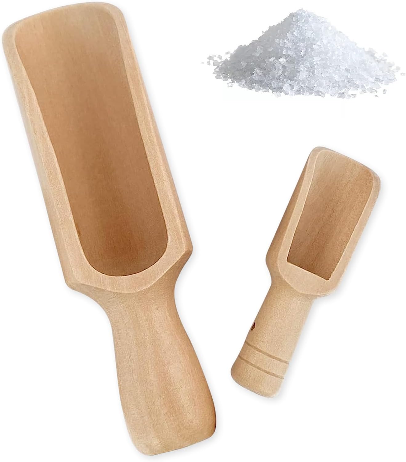 Amazon.com: 1 Pcs Wooden Spoons, 5.5 In Natural Beech Wood Bath Salt ...