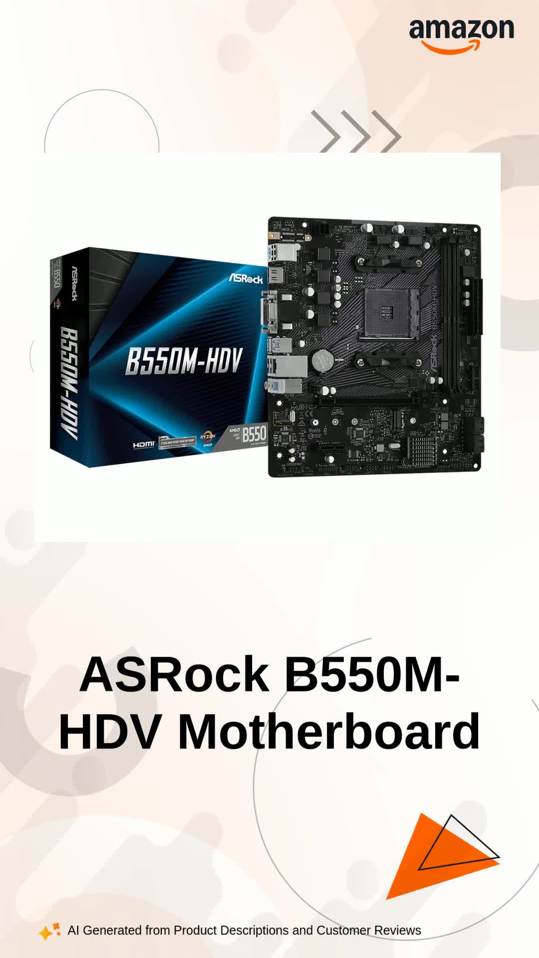 ASRock B550M-HDV Micro ATX Motherboard