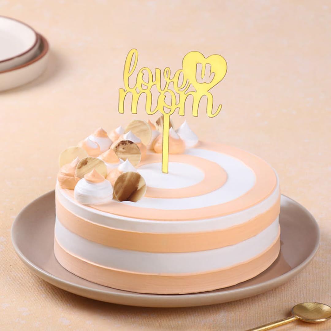 FlowerAura Delicious Fresh 2Kg Eggless Butterscotch Cake For Birthday Gift & Mothers Day Cake For Mom | Mother | Maa | Mother-In-Law | Amma (Same Day Delivery)-picture-30