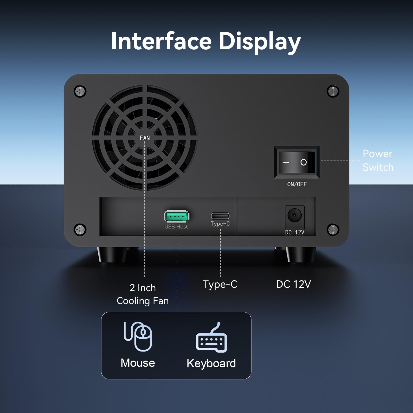 CENMATE 6 Bay NVMe M.2 Enclosure USB3.2 10Gbps SSD Enclosure per M/M+B Key in 2230/42/60/80/110 con Cavo USB CC e AC, Case M.2 SSD con 1*USB-HOST, Capacità 48TB(NO RAID/NAS)