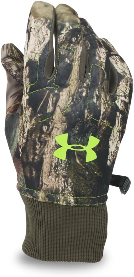 Under Armour Mens UA Scent Control Armour Fleece Gloves Mossy Oak Open Count LG