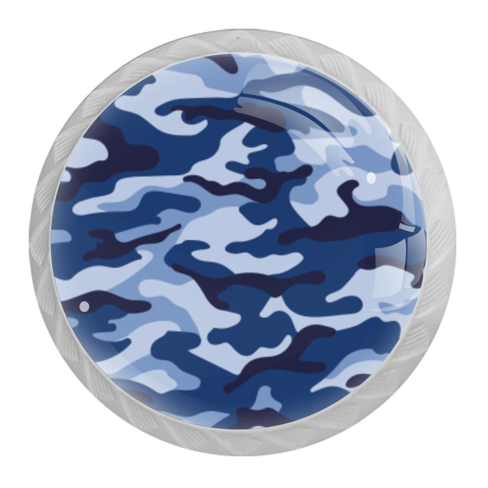Tqmspg Multi17 4 Pieces Drawer Pulls Camouflage Camo Door Knobs Dresser Handles For Kitchen Wardrobe Cupboard Hardware Furniture