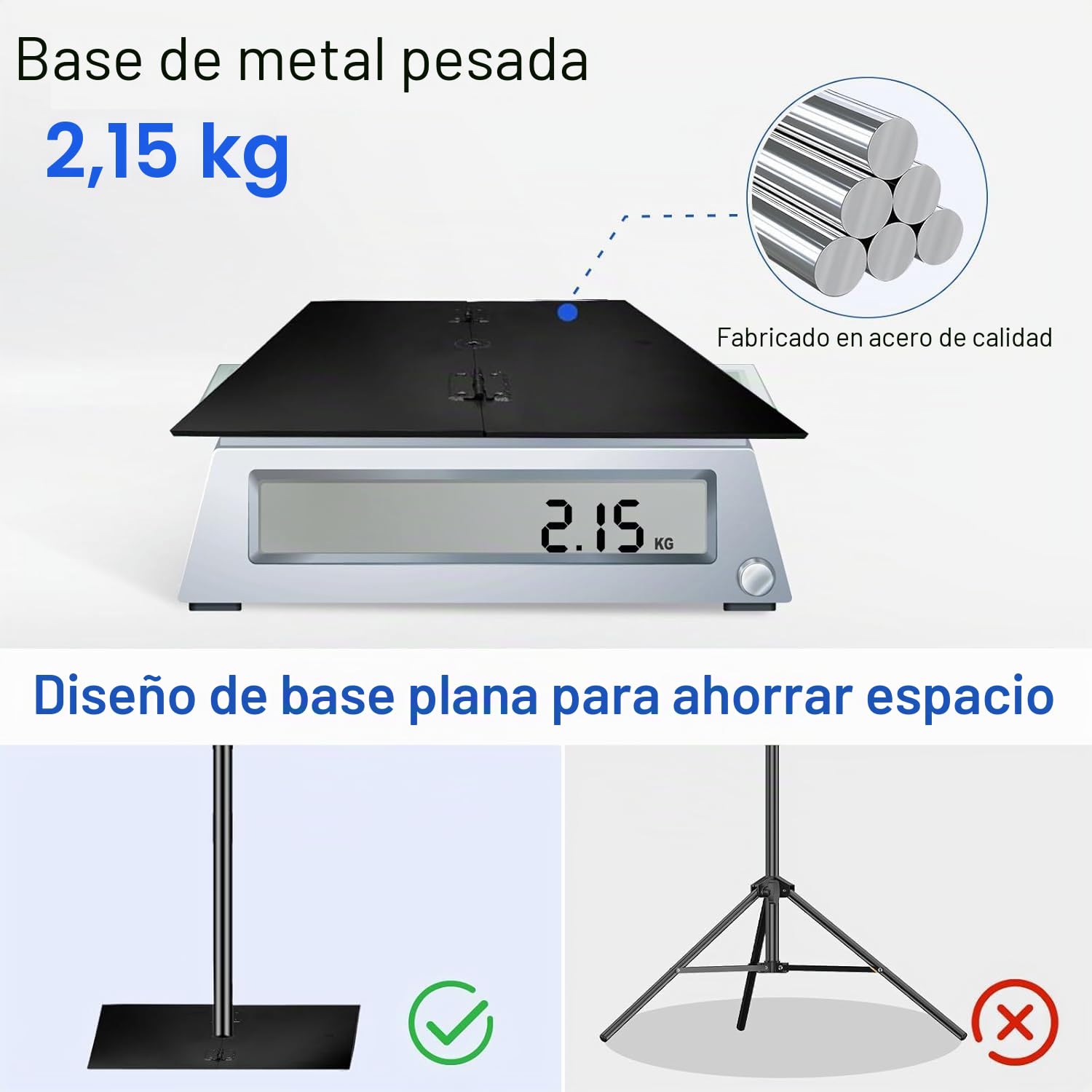 EMART Soporte de Fondos con Base 2 x 3m, Sistema de Telón Fotográfico Ajustable para Fotografía, Estudio de Vídeo, Decoración de Fiestas - Negro