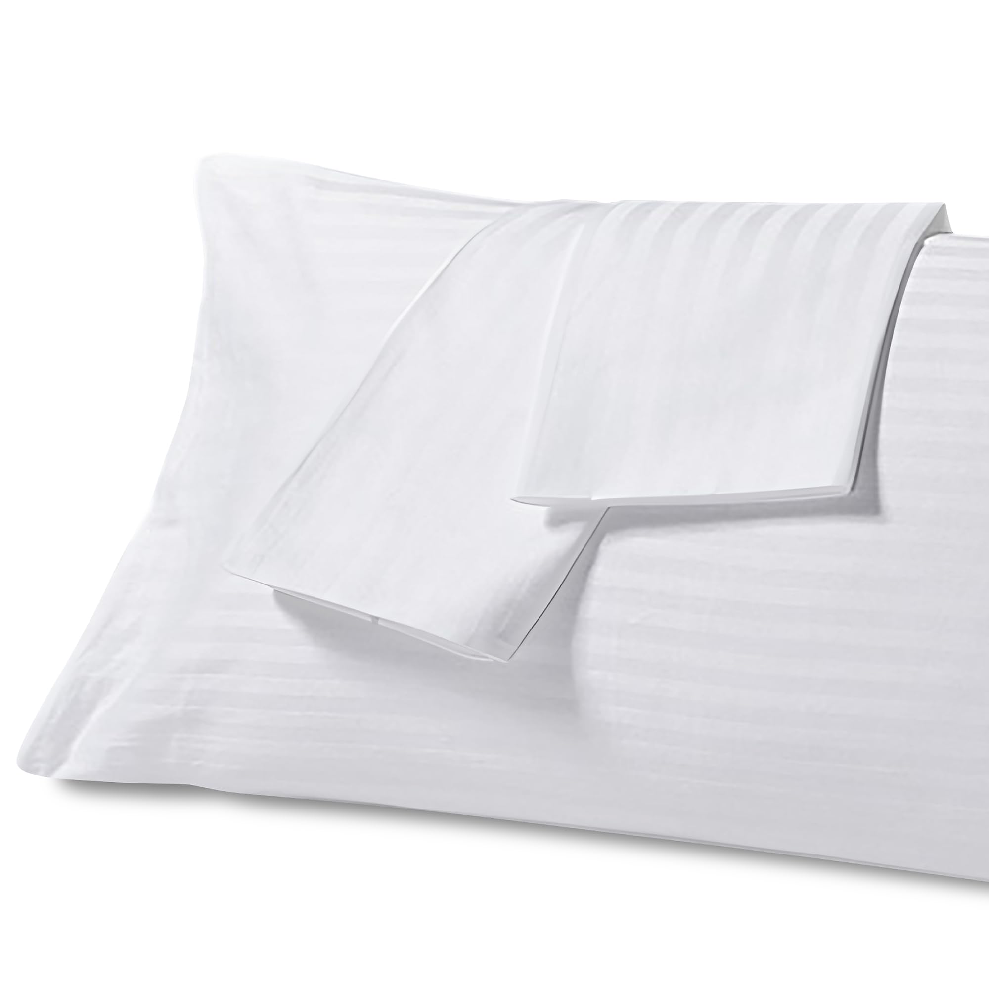 Hipermanta Pack of 2 Pillowcases 70 cm. Hygienic and Elegant Cuti Fabric. Closure with Zip. 100% Cotton. Comfortable and Breathable. White. 2 Units 70 x 40 cm