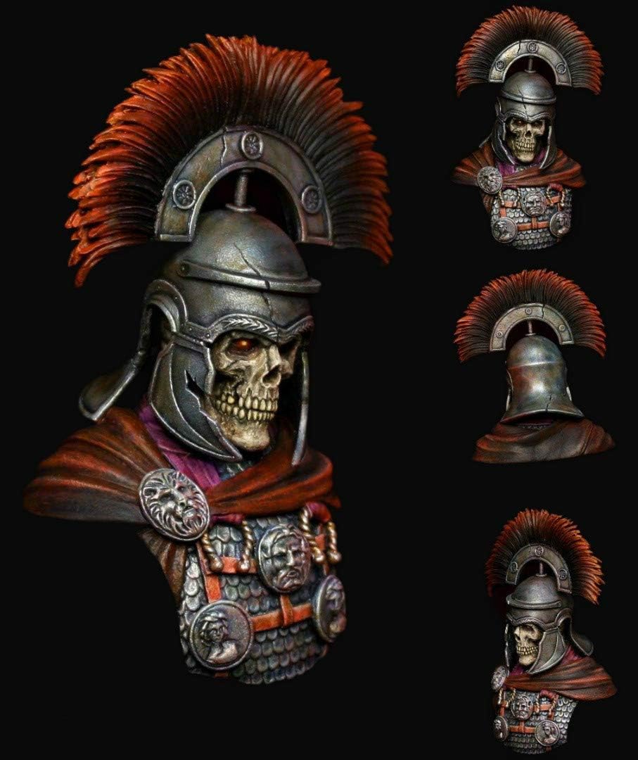 1/9 Resin Bust Model Kits Skeleton Warrior Unassambled Unpainted,Gray