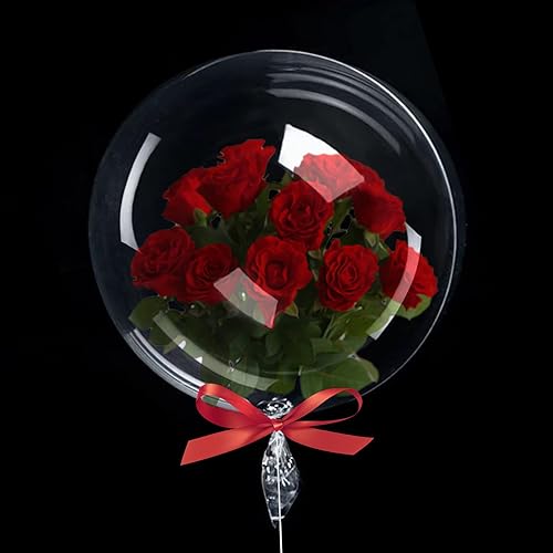 Miniatura 7 de Globos Bobo de 20 pulgadas, globos de burbujas, 39 globos transparentes para rellenar con 2 calcomanías, globos de relleno transparentes para