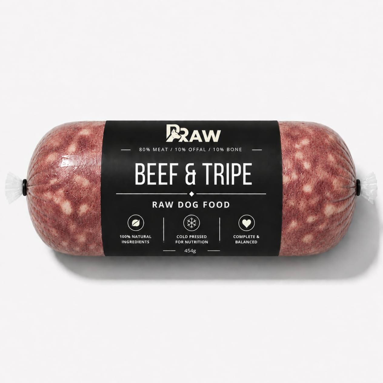 Prime Raw Mixed Frozen BARF Dog Food - 454g Rolls - Variety Flavours – Box of 10, 20, 30 Rolls - Premium Natural Barf Diet - High-Protein, Grain-Free & Nutrient-Rich (30, Beef & Tripe) — image 1