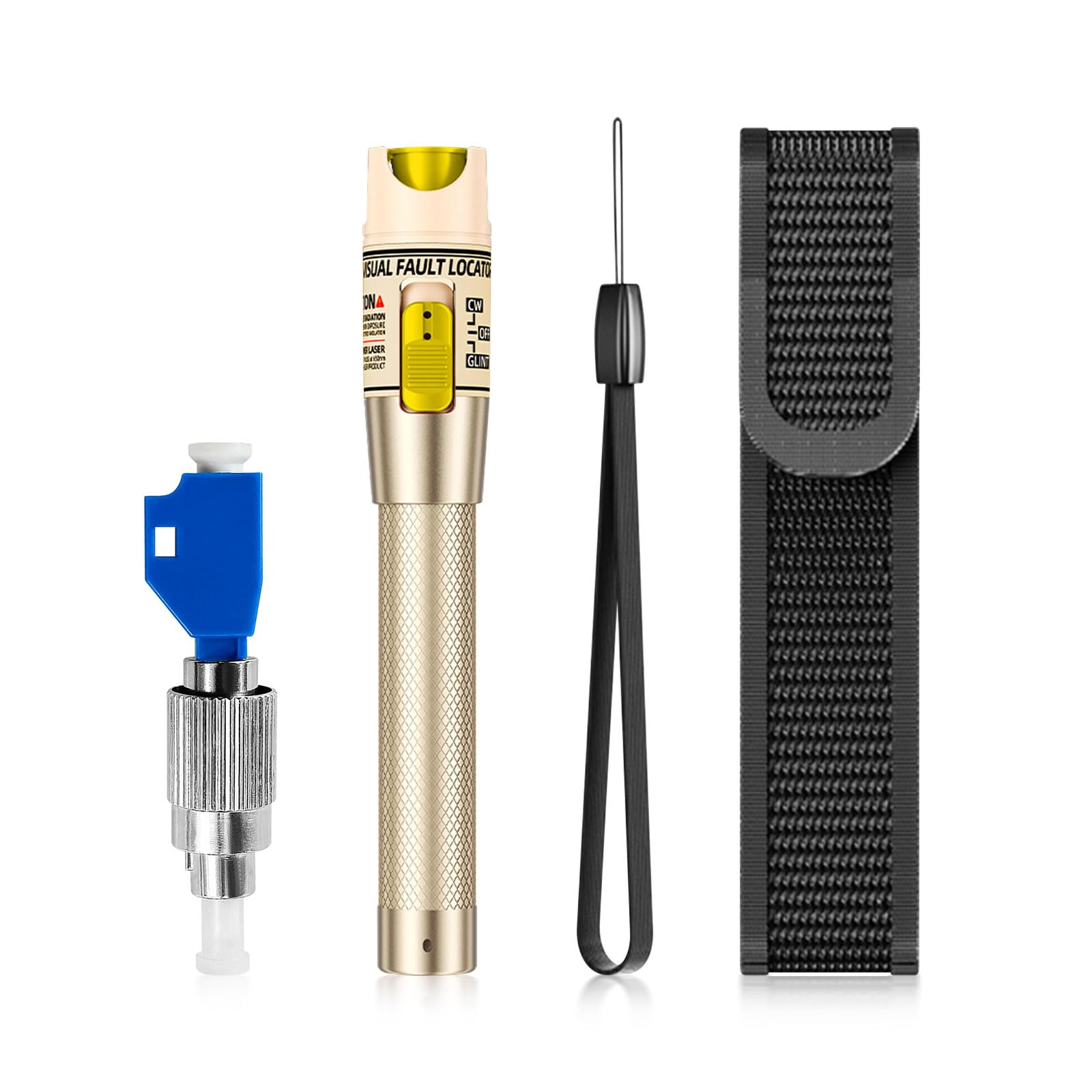 Visual Fault Locator 100 mW, tester per cavi in fibra ottica con interfaccia universale 2,5 mm FC/ST/SC
