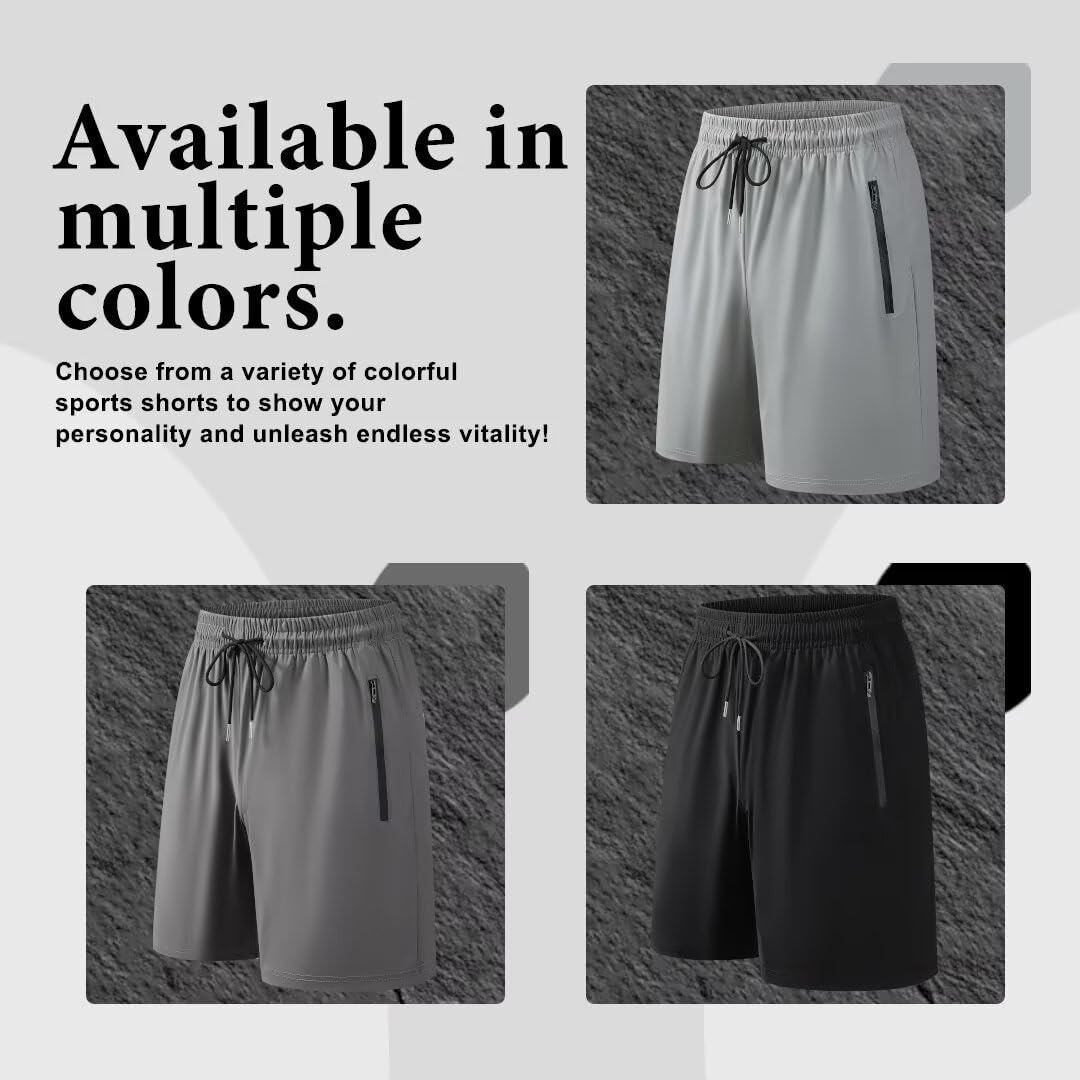 shepretty Hombre Deporte con Bolsillos Pantalones Cortos Deportivos de Secado Rápido y Transpirables para Correr Entrenamiento Ropa Shorts Deportiva