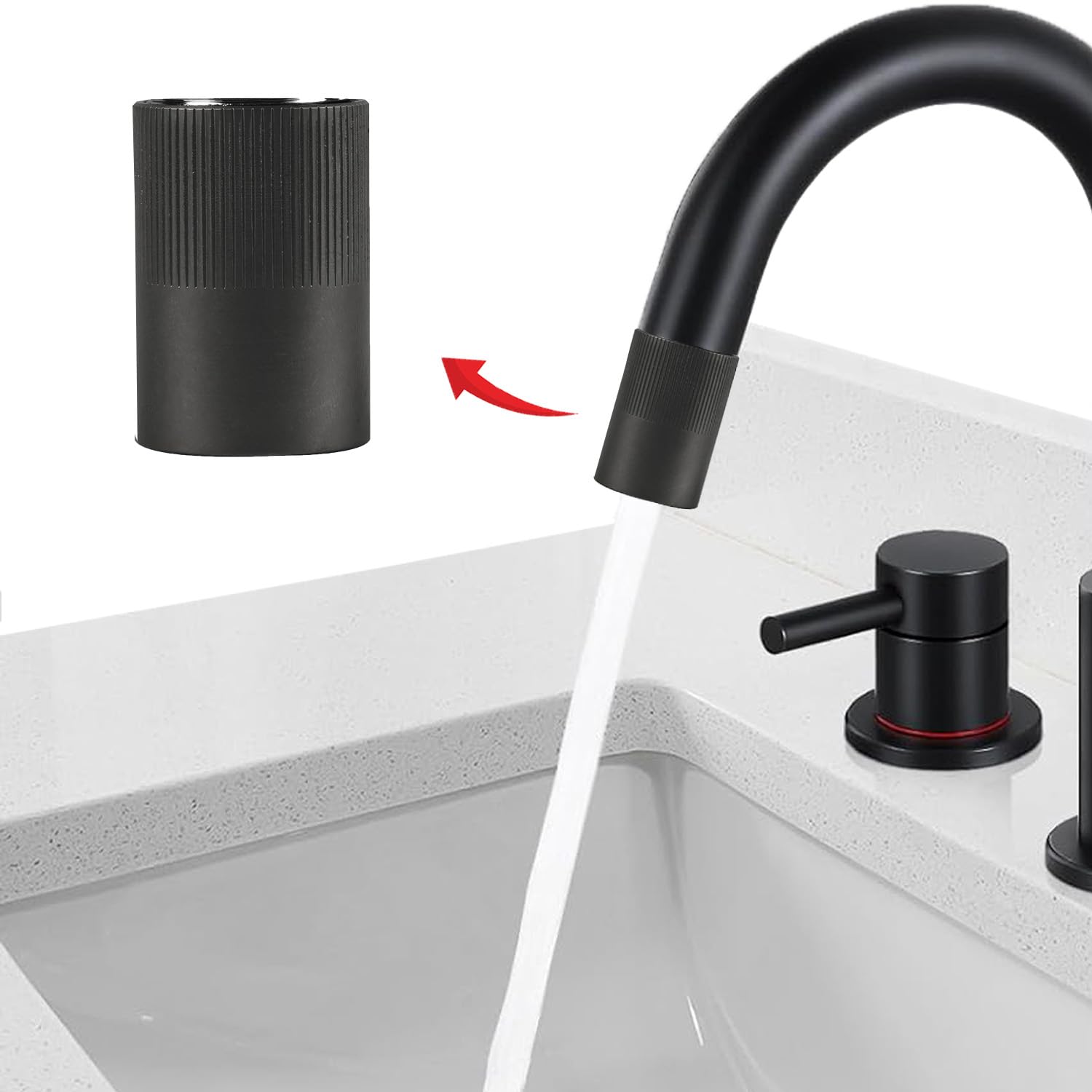 Faucet Aerator,BOQO Microbubble Faucet Nozzle Extender,Micro Nano Splash Proof Aerator, Household Faucet Ultra-fine Nano Bubble Generator.Removal of fruit and vegetable residues, deep cleaning