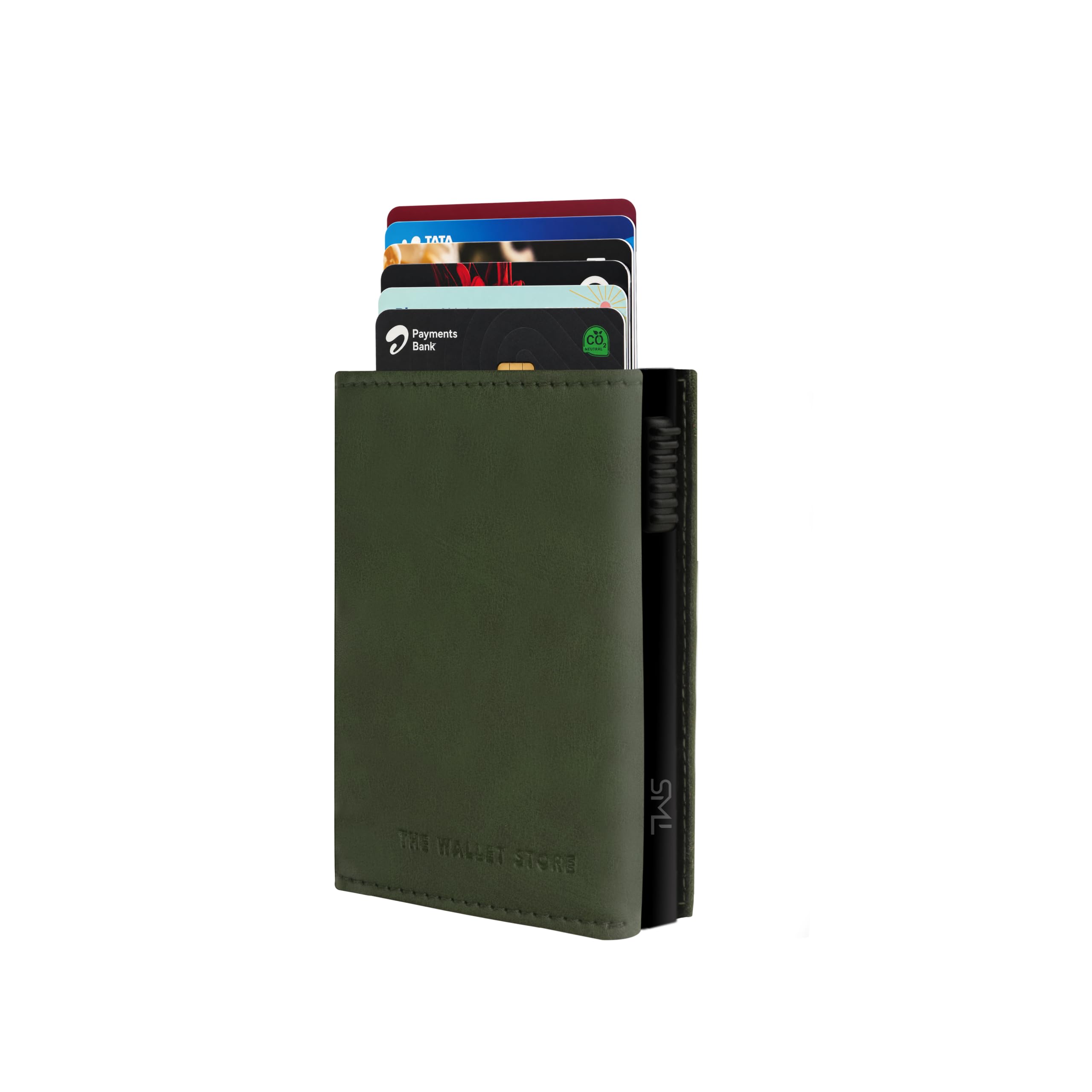 the wallet store Crest RFID Protected Wallet Cardholder for Men (Green)-picture-52
