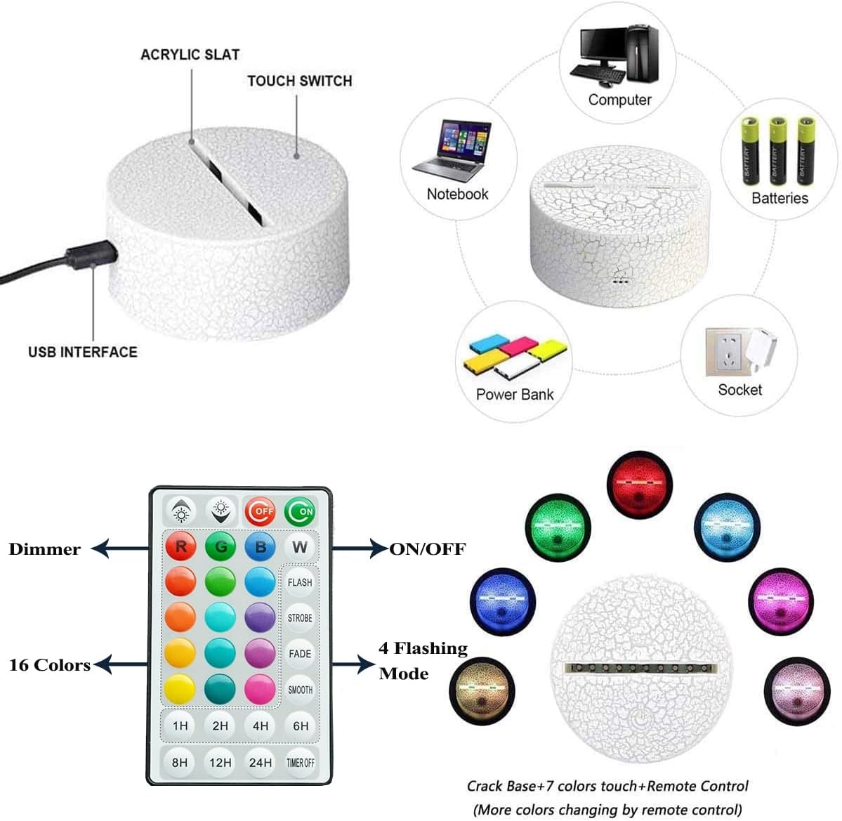 Hockey Night Light, Hockey Goalie Gifts, 3D Illusion Lamp with Remote Control, 16 Colors Changing, RGB Flashing Mode, Timer and Dimmable, Hockey Gifts for Boys Christmas Decor - Image 9