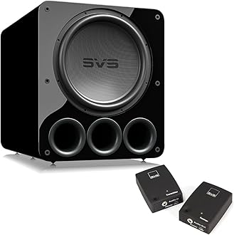 SVS PB17-Ultra 17 Inch Ported Subwoofer with SoundPath Wireless Audio Adapter (Piano Gloss Black)